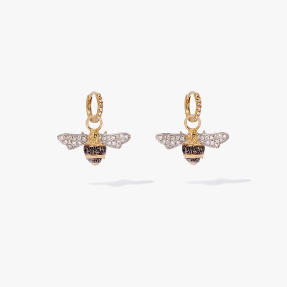 Mythology 18ct Gold Diamond Bee Earrings | Annoushka jewelley